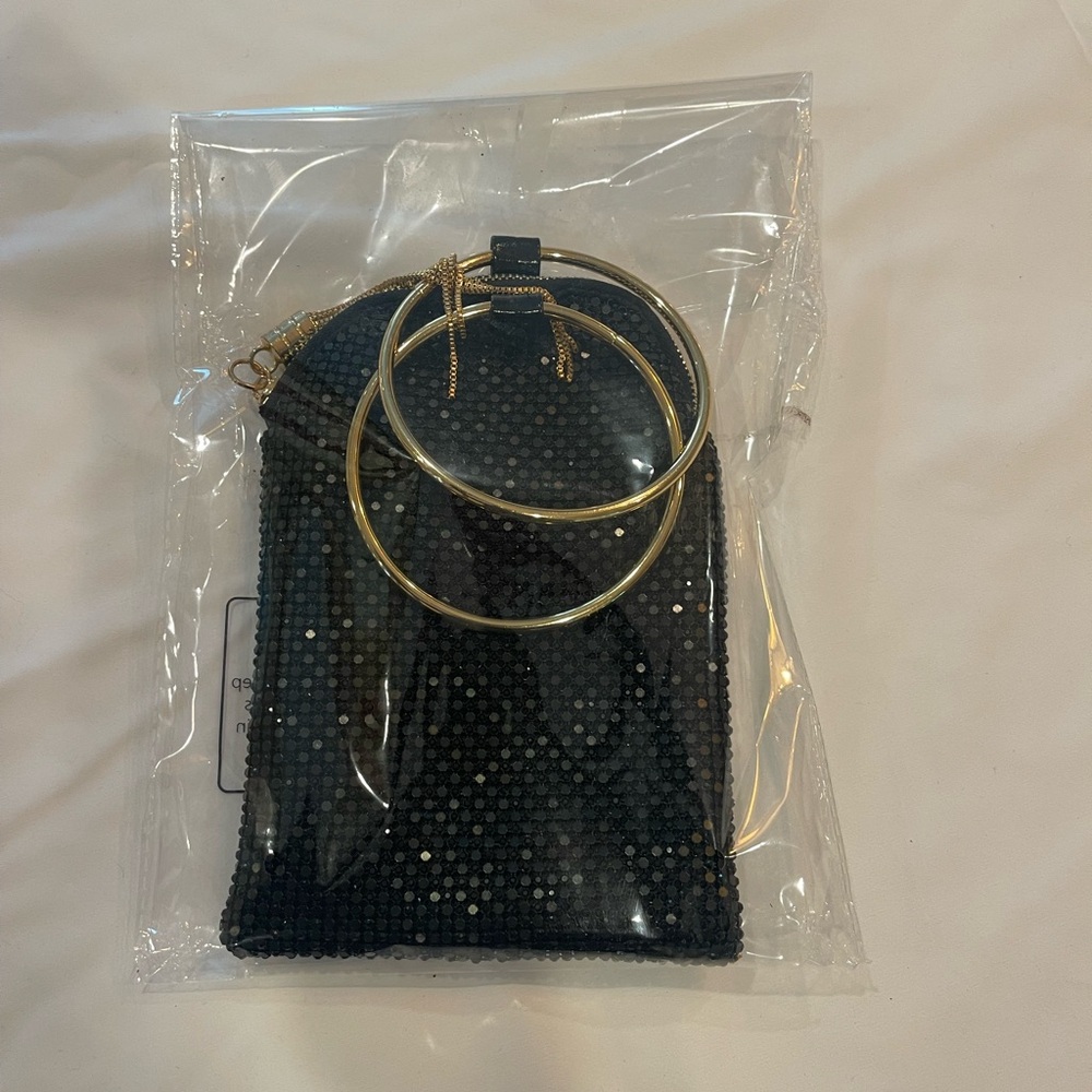 Elegant Black and Gold Women's Bag